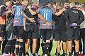 Longo e i calciatori del Catania
