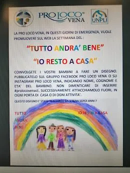 Piedimonte Etneo (Ct): "Tutto andr&agrave; bene" iniziativa della Pro loco di Vena
