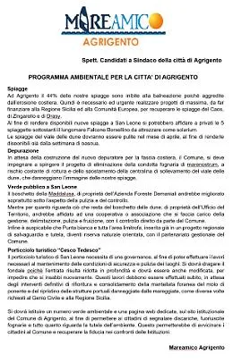 Elezioni Agrigento, il vademecum di Mareamico ai sei candidati sindaco
