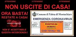 Coronavirus, a Palma di Montechiaro, situazione fuori controllo