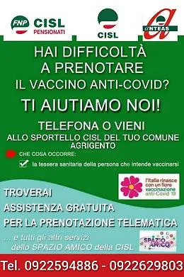 Vaccino anticovid: Cisl e Anteas soccorrono gli anziani