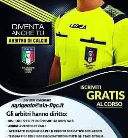 Agrigento, al via corso per arbitri di calcio