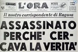 Palermo, il grande quotidiano "L'Ora"
celebrato con il suo direttore Nistic&ograve;