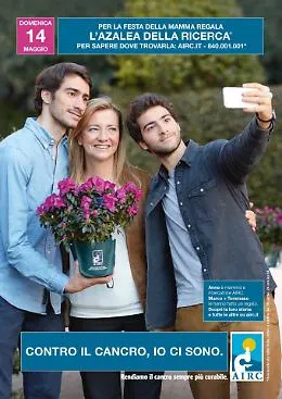 Airc in piazza con "L' alzalea della ricerca"