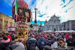 Festa di Sant'Agata, l'uscita della candelora dei pescivendoli