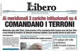 E' polemica in Sicilia sul titolo di &ldquo;Libero&rdquo;: &laquo;Comandano i terroni&raquo;
