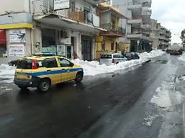 Roccalumera: ripristinata la viabilit&agrave; dopo il "risveglio" sotto la neve