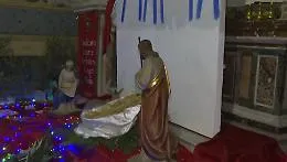 Palermo, presepe "No mafia" all'Olivella con foto di Falcone e Borsellino