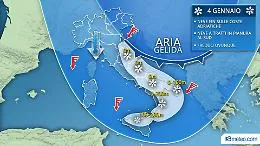 L'ondata di freddo entra nel vivo anche in Sicilia: ecco dove potrebbe nevicare