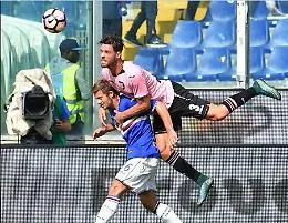Il Palermo manca la vittoria con la Samp e si accontenta di un pari