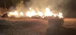 Bivona : A fuoco pagliaio e teatro a Santa Croce