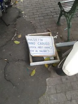 Catania, Piazzetta Antonino Caruso: un valoroso caduto "due" volte