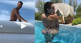 Cr7 in vacanza con Georgina: il tuffo in mare &egrave; spettacolare