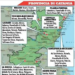Cosche "egemoni" in Sicilia orientale e "confini" rigidi per spartirsi gli affari