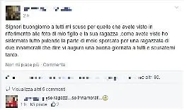 Il figlio imbratta muro per la sua fidanzata Il padre si scusa e ripulisce tutto
