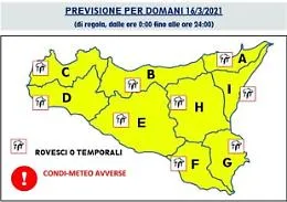 Meteo, venti di burrasca attesi in Sicilia: allerta gialla