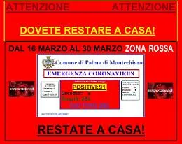 Coronavirus, altri quattro positivi a Palma di Montechiaro. Il totale schizza a 91 casi