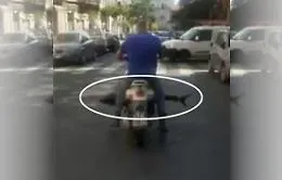 Uno squalo in scooter in via Plebiscito! il video &egrave; esilarante e scatta la &ldquo;lisc&igrave;a&rdquo; catanese