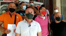 Catania, protesta Usb VV.F. "Droni al posto dei vigili del fuoco"