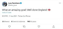 Italia Inghilterra, la "gaffe" di Luca Parmitano che esulta al gol inglese