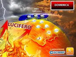 Meteo, Lucifero infiamma la domenica ma da luned&igrave; &egrave; in ritirata