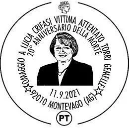 Montevago, annullo postale per ricordare Lucia Crifasi tra le vittime dell&rsquo;attentato alle Torri Gemelle