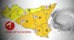 Vortice ciclonico sull'area ionica: &egrave; allerta per tutta la Sicilia orientale