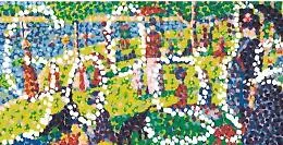 Il doodle di Google dedicato a Georges Seurat, artista esponente del "puntinismo"