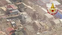 Esplosione a Ravanusa, ci&ograve; che resta del disastro visto dall'alto