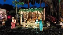 Presepe artistico nei Giardini di Palazzo Orl&egrave;ans