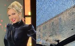 Terribile spavento per Federica Panicucci: &laquo;Meno male che il vetro ha resistito&raquo;