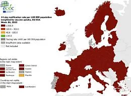 Covid, l'Europa resta in rosso scuro in mappa Ecdc