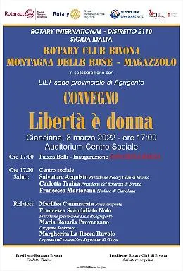 Festa della donna: "Liberta &egrave; donna" a Cianciana