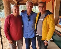Il grande del tennis Borg sui campi in terra rossa di Taormina