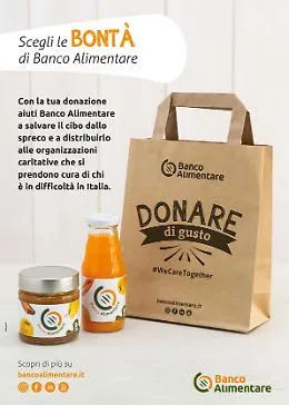 "Donare di gusto #WeCareTogether":  raccolta fondi Banco Alimentare per chi &egrave; in difficolt&agrave;