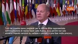 Vertice Ue, Scholz: &laquo;Accelerare su indipendenza dal gas russo&raquo;