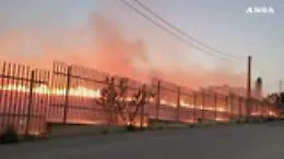 Sciacca, incendio attorno all'ospedale "Giovanni Paolo II"