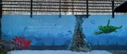 Murales assorbi-smog realizzato al solarium di piazza Europa