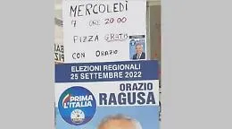 Pizza gratis per l'incontro col candidato, bufera social per Orazio Ragusa