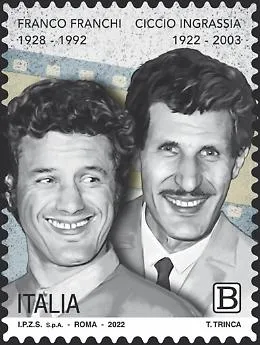 Francobollo dedicato a Franco Franchi e a Ciccio Ingrassia
