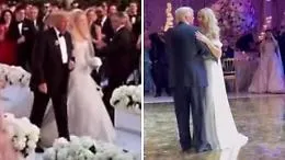 Trump accompagna la figlia Tiffany all'altare e poi balla con lei: le immagini dal matrimonio a Mar-a-Lago