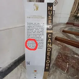Catania: errori sulla descrizione di alcune candelore all'interno della chiesa di San Nicol&ograve; l'Arena