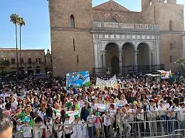 "Arcobaleno della pace" a Monreale, tutti in piazza per Gaza