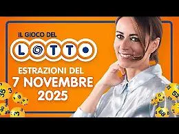 Lotto, 10eLotto, Superenalotto: le estrazioni e le quote del 7 novembre 2025
