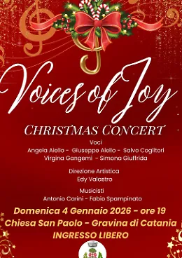 Domenica 4 gennaio a Gravina di Catania: tre eventi tra solidariet&agrave; e musica