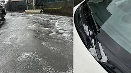 Violenti temporali in Sicilia: tappeto di grandine sulle strade Catanesi, eventi rinviati e allagamenti