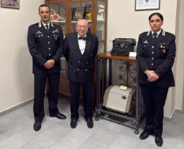 Un pezzo di storia al Comando di Agrigento: l'Olivetti dell'avvocato Allotta entra nel mito dell'Arma