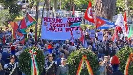 Festa della Liberazione a Palermo, cori contro il sindaco: &laquo;Fuori Lagalla e i sionisti dal 25 aprile&raquo;