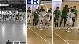 Torino, scandalo nel futsal: pugno in faccia al brasiliano della Meta Catania Bocao. Il video