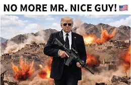Il messaggio all'Iran con mitra in mano di Trump: &laquo;No more mr. nice guy&raquo;
